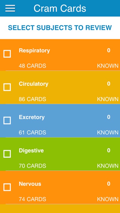 OAT Biology Cram Cards