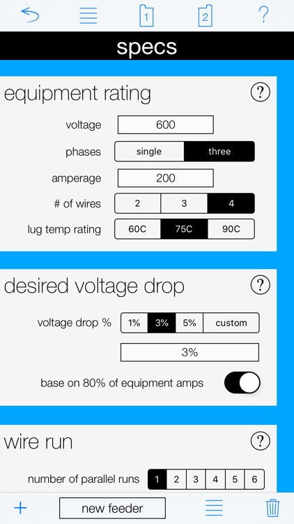 Feeder Calculator