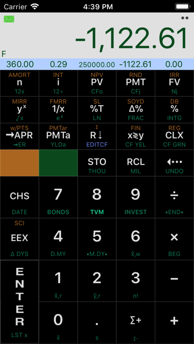 Calc-12E RPN Financial Screenshot