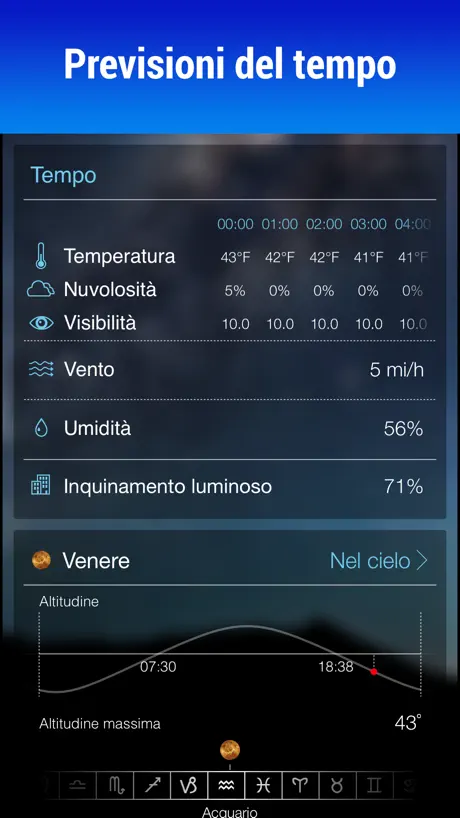 Sky Live：Chiaro cielo notturno