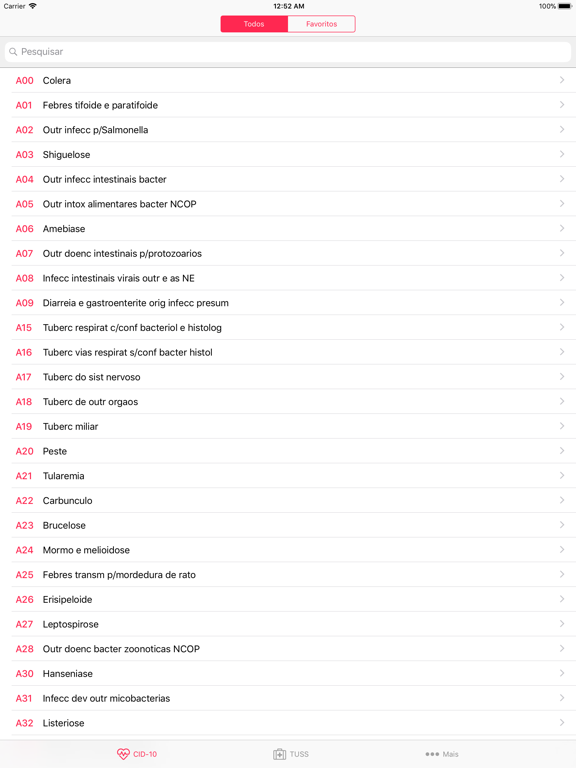 Screenshot #4 pour Tabelas da Saúde: CID-10, TUSS