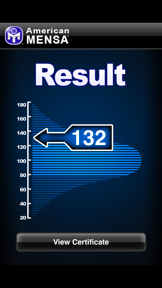 American Mensa Brain Test screenshot