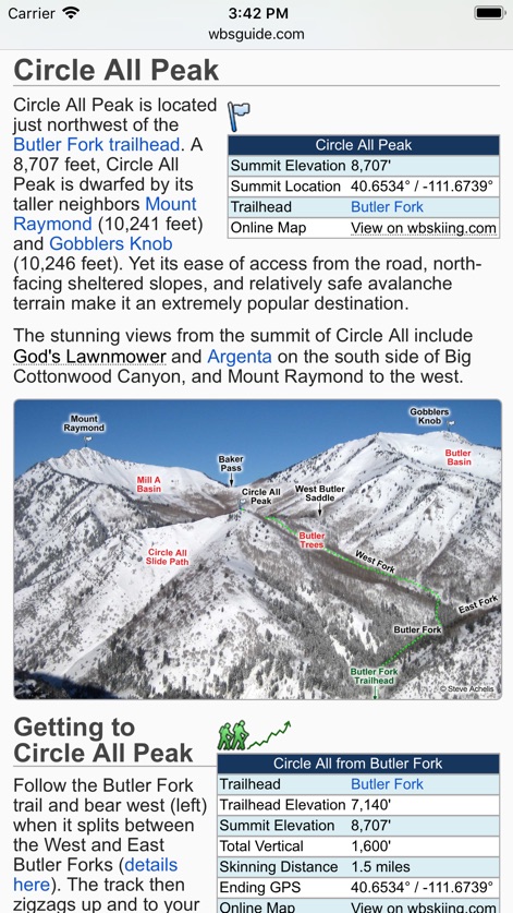 Wasatch Backcountry Skiing Map - Navigation App | MWM