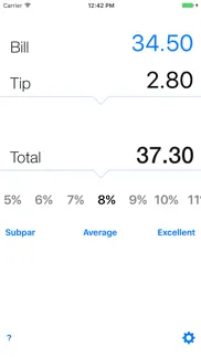 tip calculator 'tipping made easy' iphone screenshot 1