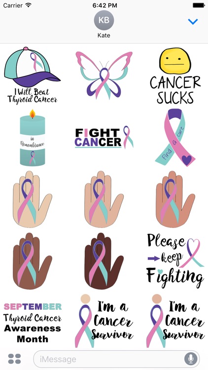 Thyroid Cancer Stickers