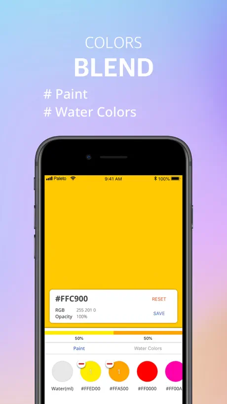 Paleto - mixing colors
