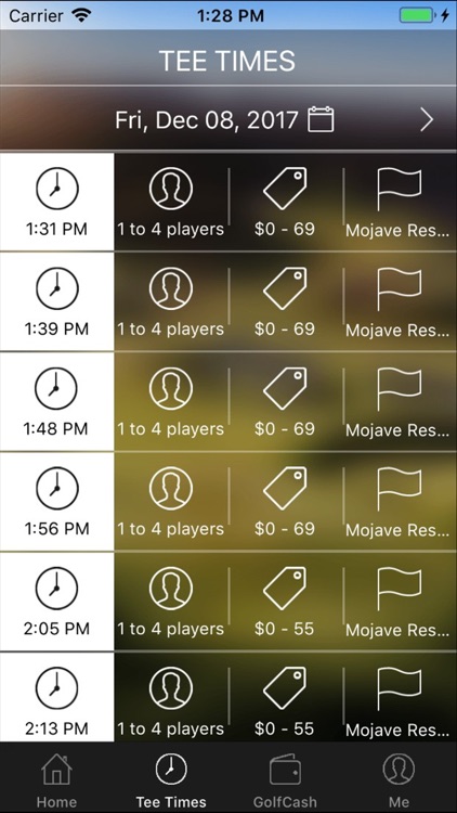 Mojave Resort Golf Tee Times screenshot-3