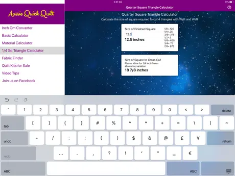 Quick Quilt Calculator