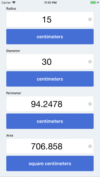 Screenshot #3 pour Easy Circle Calculator