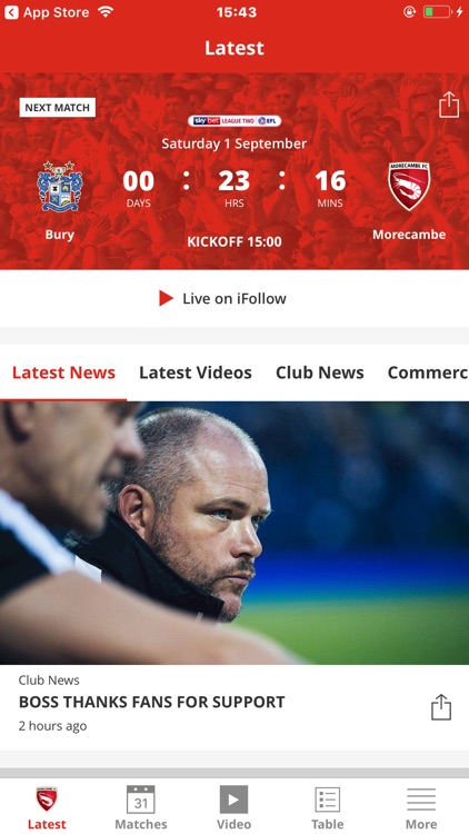 Morecambe Official App