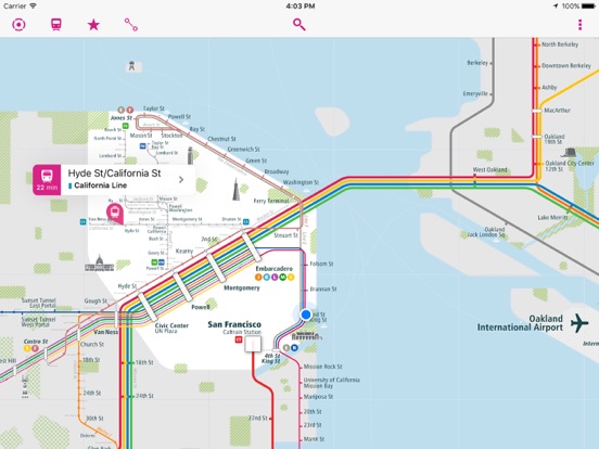 Screenshot #4 pour San Francisco Rail Map Lite