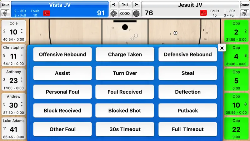 Basketball Stat Tracker Live screenshot 3 of 10