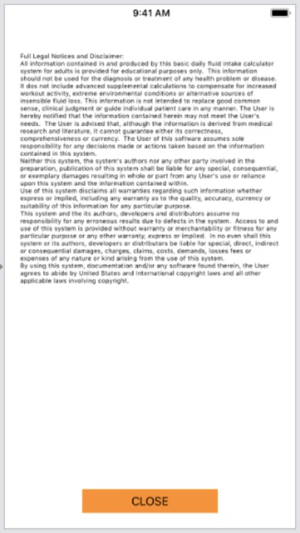 Fluid Intake Calculator