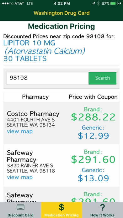 Washington Drug Card screenshot 4