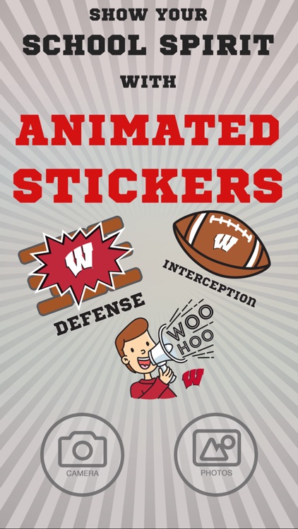 Wisconsin Badgers Animated Selfie Stickers