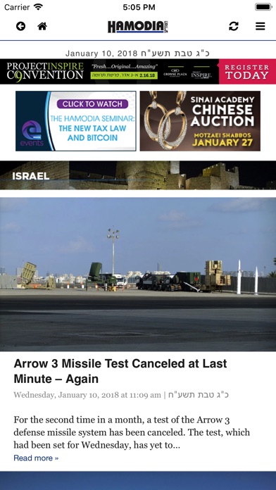 Hamodia News screenshot 2