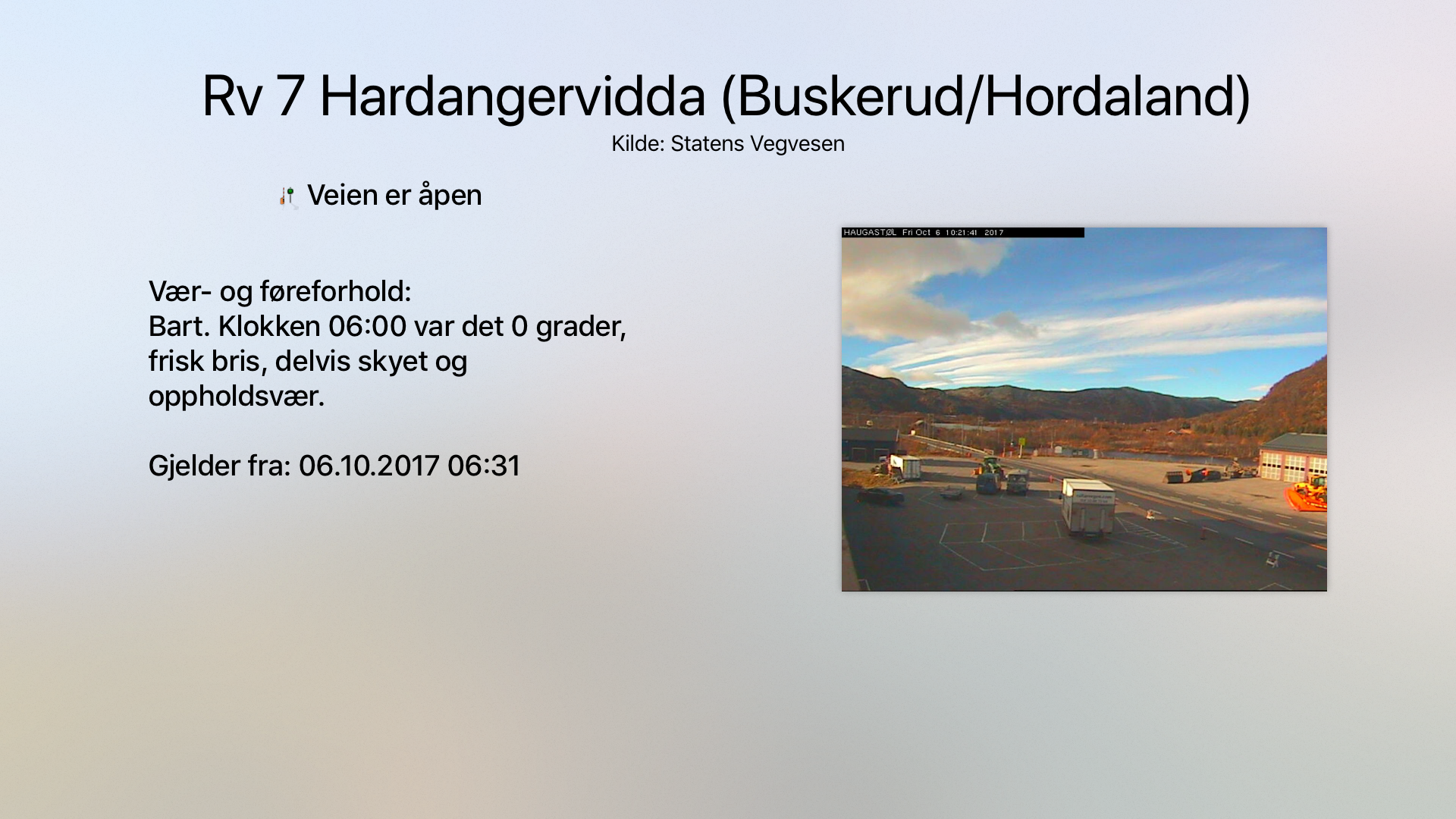 Haugastøl Wind Meter