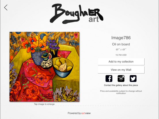 Boughner Art iPad screenshot 4 - Lifestyle app