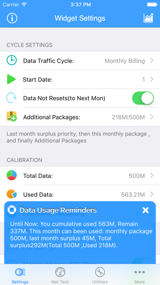 Screenshot #3 pour My Data Usage Widget Pro