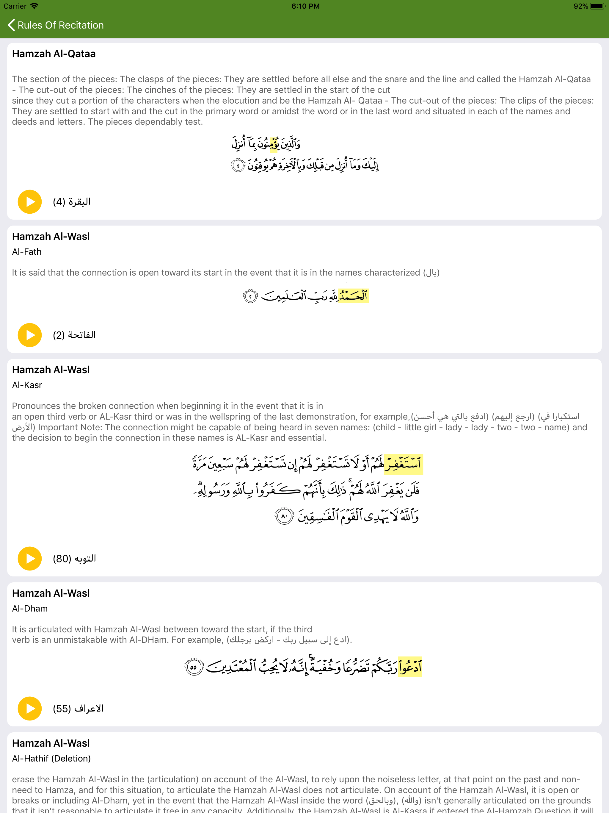 Quran & Maqamat