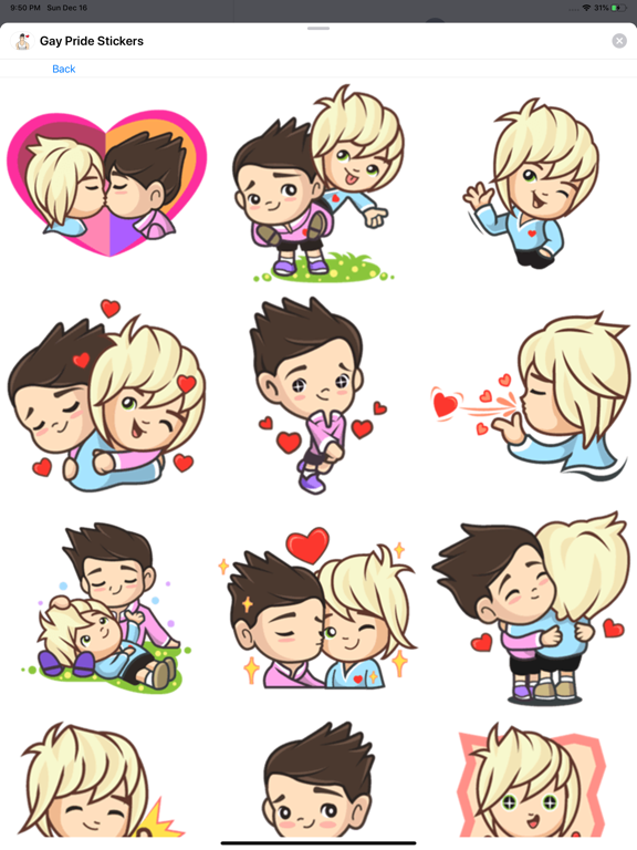 Gay Pride Stickers Collection iPad screenshot