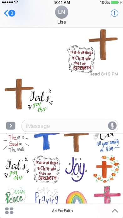 Art For Faith Stickers w/ Crosses and Scripture screenshot 4