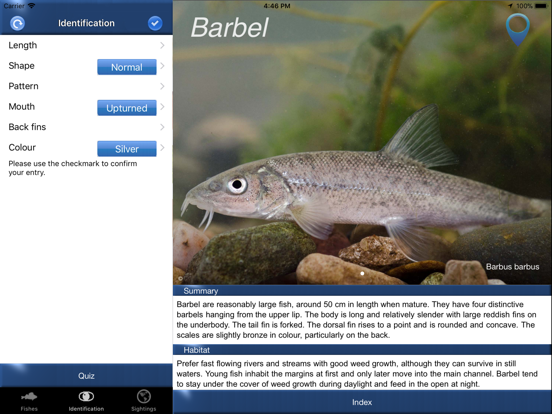 Screenshot #6 pour Fish Id - Freshwater Fish UK