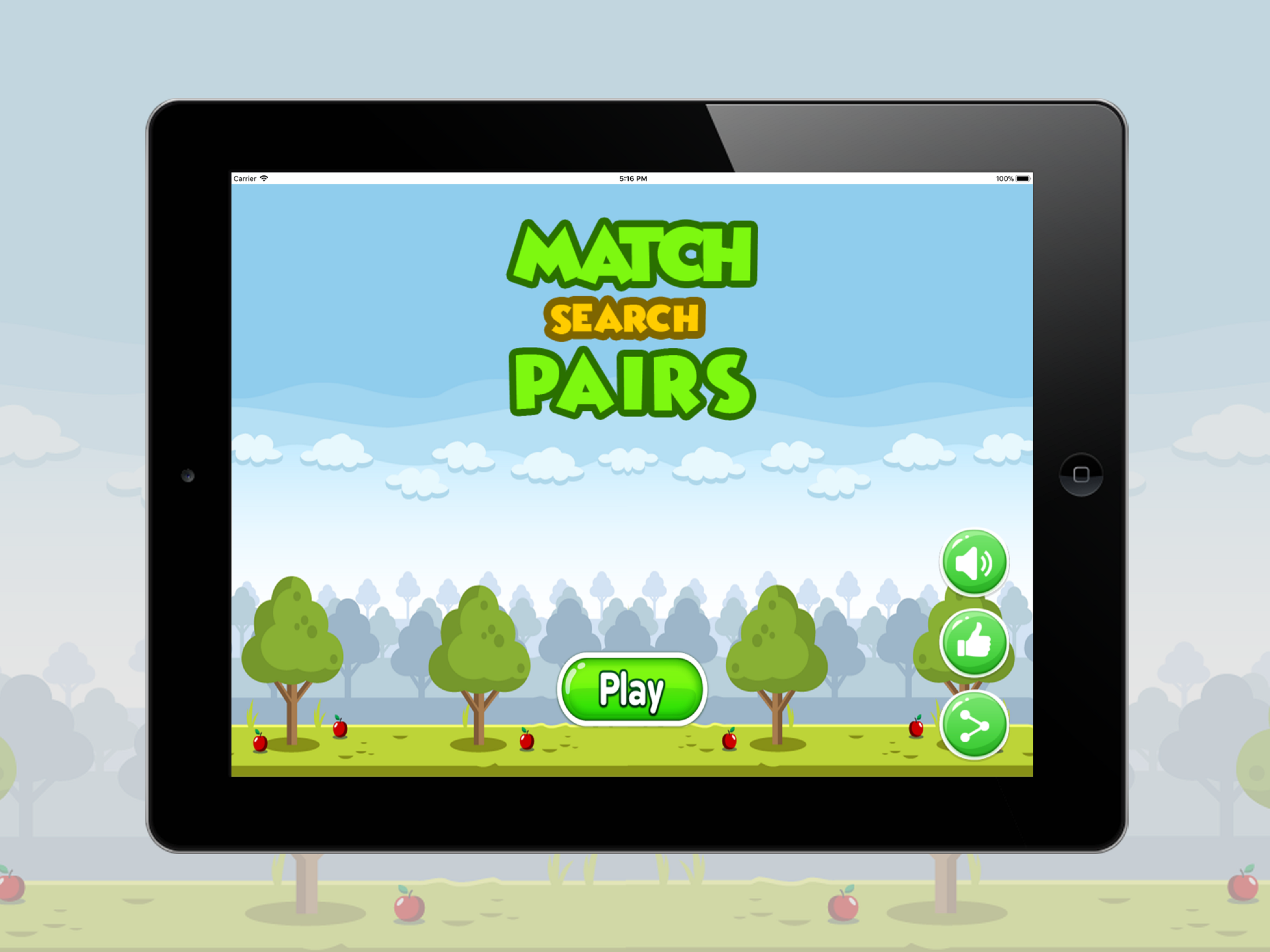 Match pairs memory games