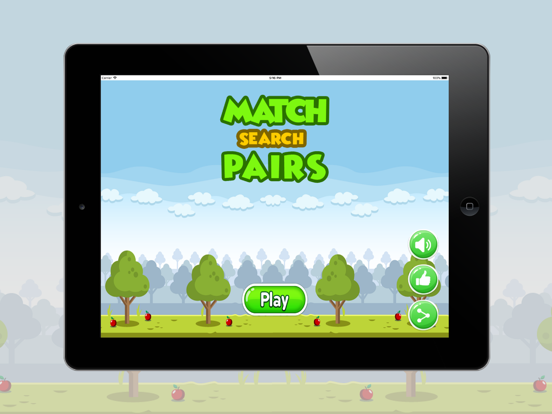 Match pairs memory games iPad screenshot