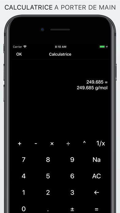 Screenshot #3 pour CMM |Calculateur Masse Molaire