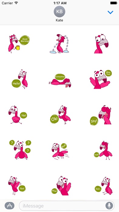 Flamingo Emoji Sticker screenshot 2
