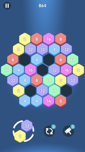 2048 Hexagon Block Puzzle