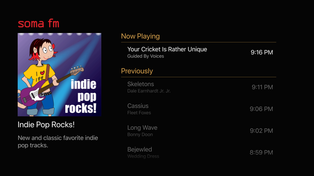 SomaFM Radio Player Screenshot
