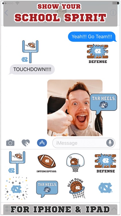 Animated+ UNC Chapel Hill Stickers for iMessage