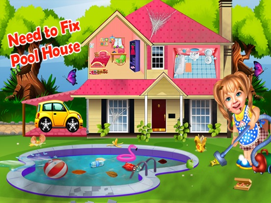 Sweet Baby Girl Pool Party iPad screenshot
