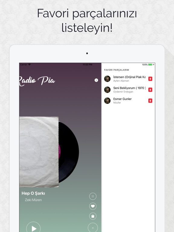 Radio Pia iPad screenshot 4 - Music app