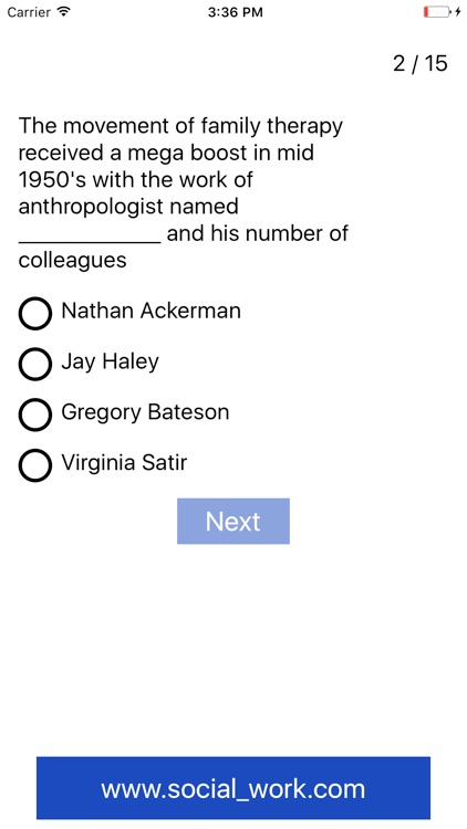 Social Work Exam Question