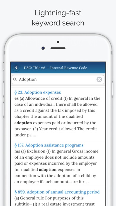 LawEdge: US Code and CFR screenshot 3