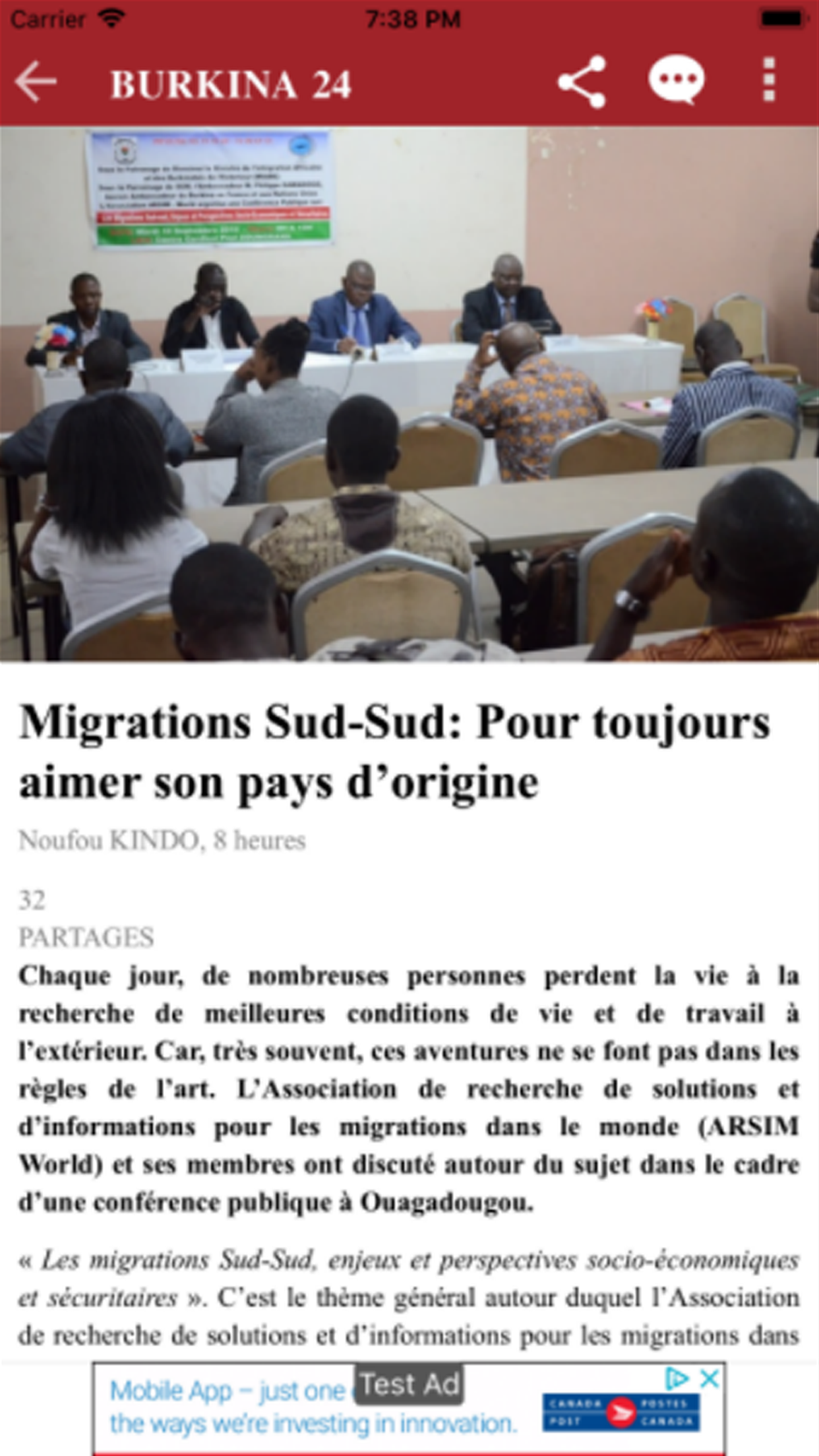 Burkina 24 app screenshot 4