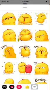 Yellow Bird Stickers screenshot #3 for iPhone