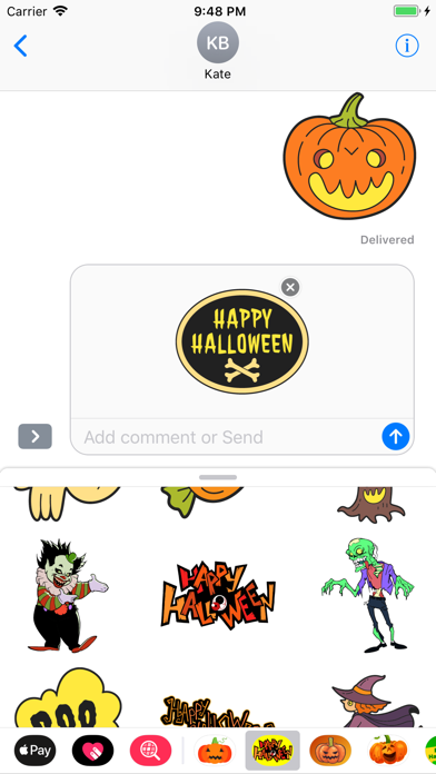 Happy Halloween Zombie Sticker screenshot 3