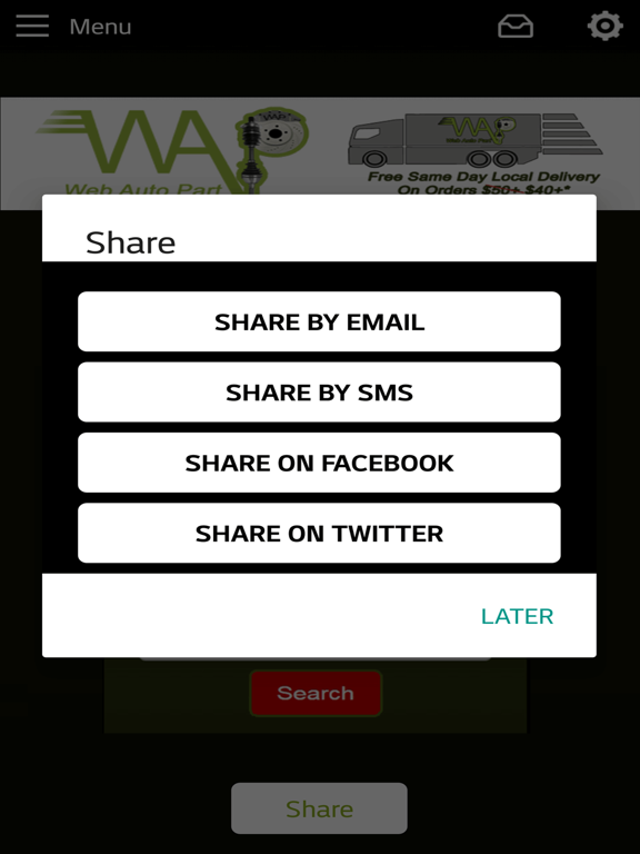 Web Auto Part iPad screenshot 5 - Business app