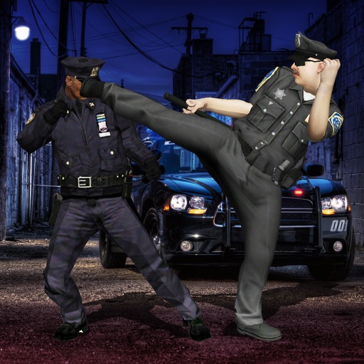 Police Karate Fighting Warrior Icon