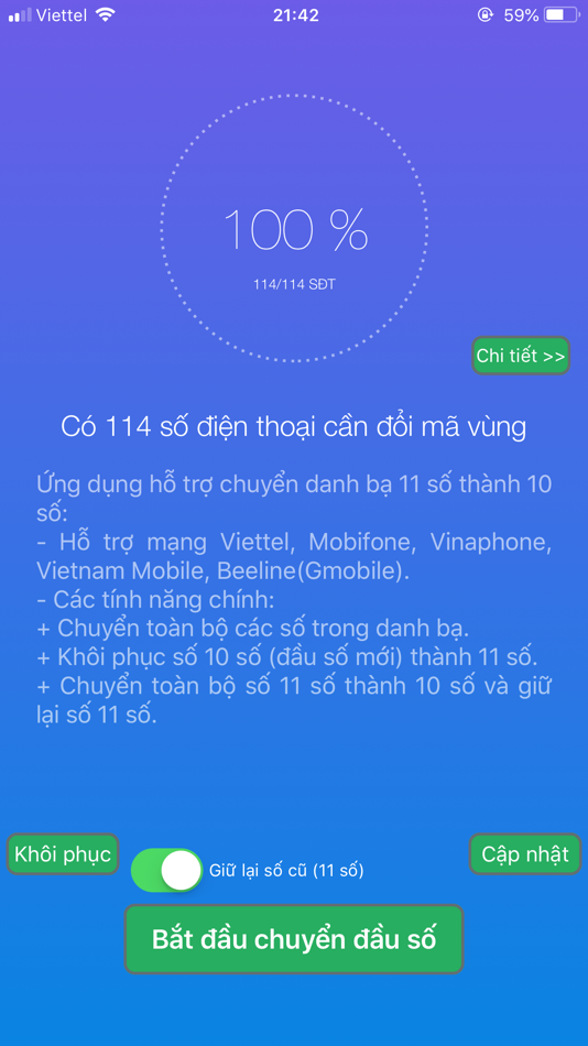#3. Đổi Đầu Số - 11 Số - Danh bạ (iOS) 由: Thao Truong