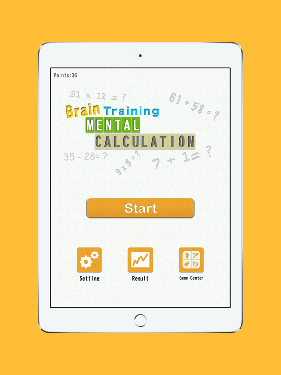 Brain Training:  Mental Calc iPad screenshot 1 - Games app