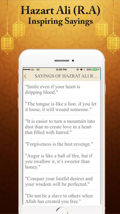 How to cancel & delete Hazrat Ali R.A's Biography History Quiz Quotes from iphone & ipad 3