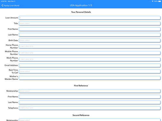 Payday Loan World iPad screenshot 4 - Finance app
