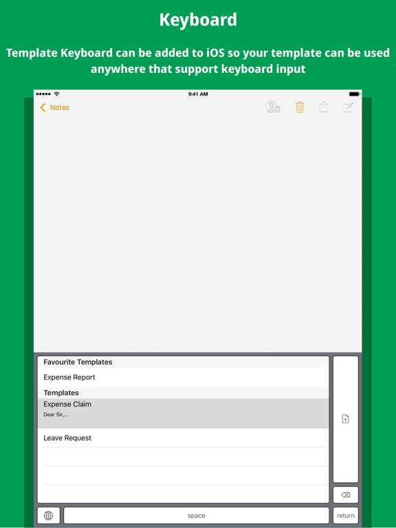 Template Manager iPad screenshot 4 - Productivity app