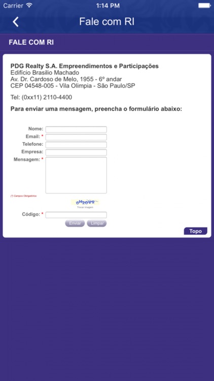 Relações com Investidores PDG screenshot-3