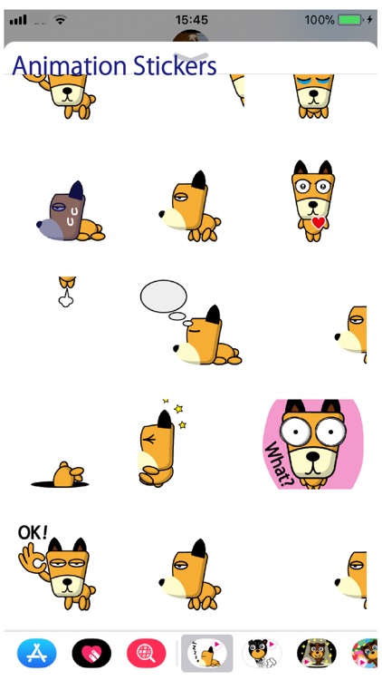 TF-Dog Animation 1 Stickers